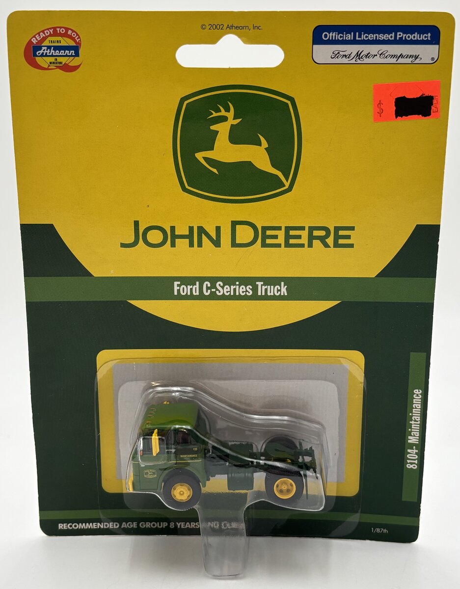 Athearn 8104 HO Green Ford C-Series Tractor John Deere Maintenance Ready-To-Roll