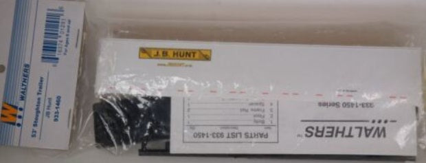 Walthers 933-1460 HO J.B. Hunt 53' Stoughton Van Trailer Kit