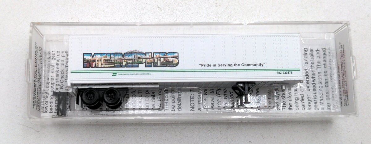 Micro-Trains 45100190 N BN Intermodal Memphis 45'' Van Trailer #237875