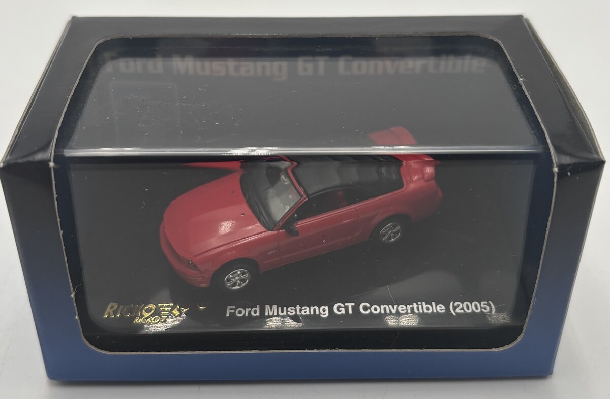 Ricko 38382 1:87 Red Ford Mustang GT Convertible Top Up
