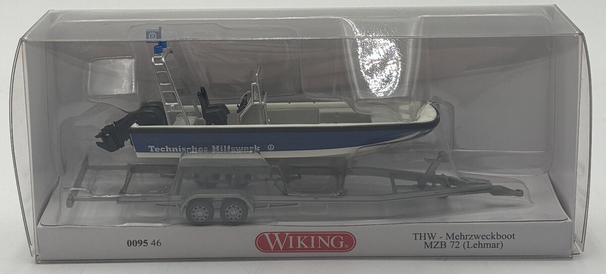 Wiking 009546 HO THW Lehmar MZB 72 Multi-Purpose Boat
