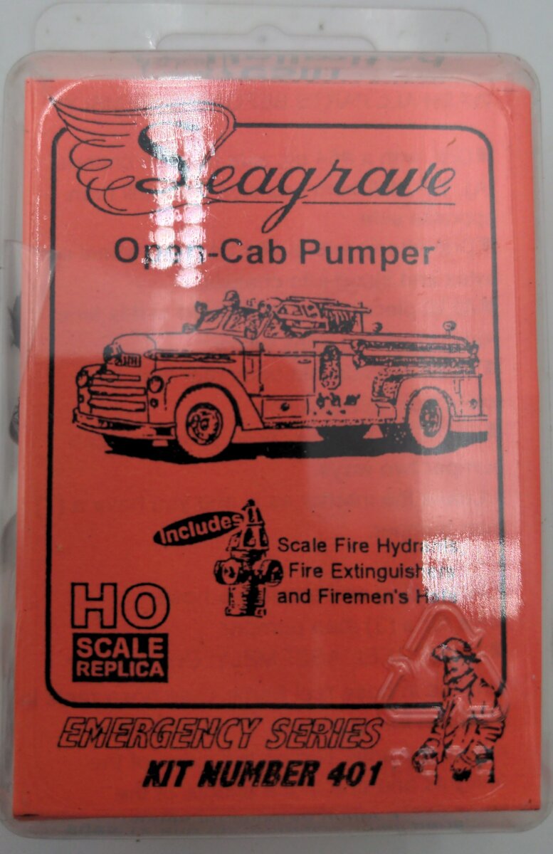 Resin Unlimited 401 1:87 HO 70th Anniversary Open Cab Pumper Unpainted Resin Kit