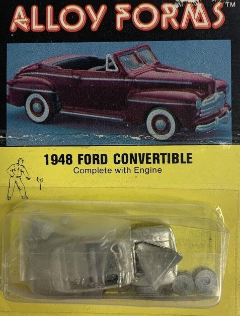 Alloy Forms 2030 1:87 1948 Ford Convertible Complete W/Engine Car Kit