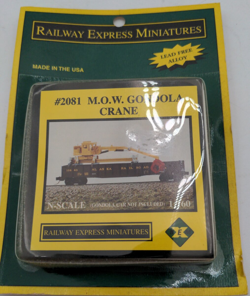 Railway Express Miniatures 2081 1:160 N MOW Gondola Crane Kit