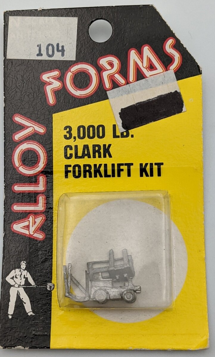 Alloy Forms 104 N 1:160 Clark Forklift-3000lb Construction Vehicle Unpainted Kit