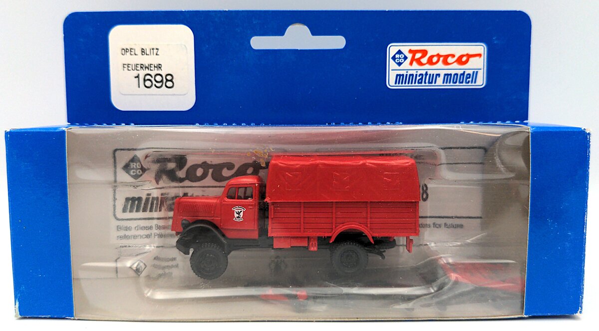 Roco 1698 1:87 Opel Blitz FFW Starnberg Emergency Vehicle Service Truck