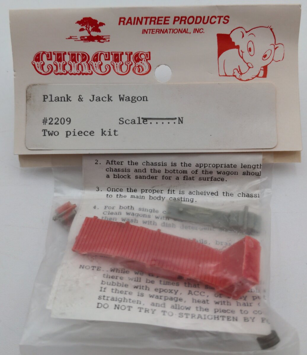 Raintree Products 2209 1:160 N Plank & Jack Wagon