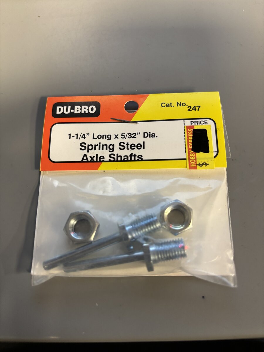 Dubro 247 1-1/4"Lx 5/32" Dia. Axle Shafts (Pack of 2)