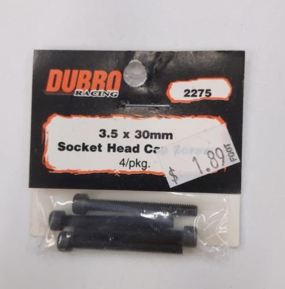 Dubro Products 2275 3.5 x 30mm Socket Head Cap Screws