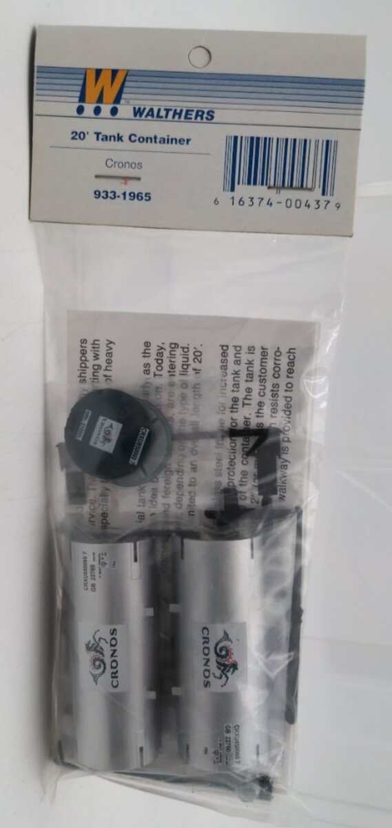 Walthers 933-1965 HO Scale Cronos 20'' Tank Container Plastic Kit