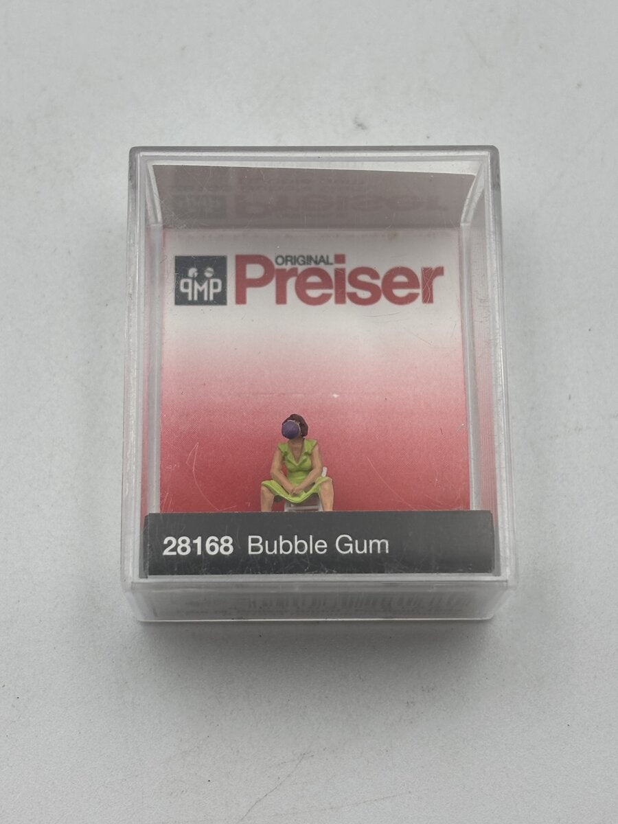 Preiser 28168 HO Sitting Girl Blowing Bubble Gum Figure
