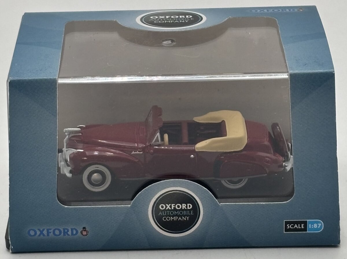 Oxford Diecast 87LC41001 HO 1941 Lincoln Continental Maroon Car