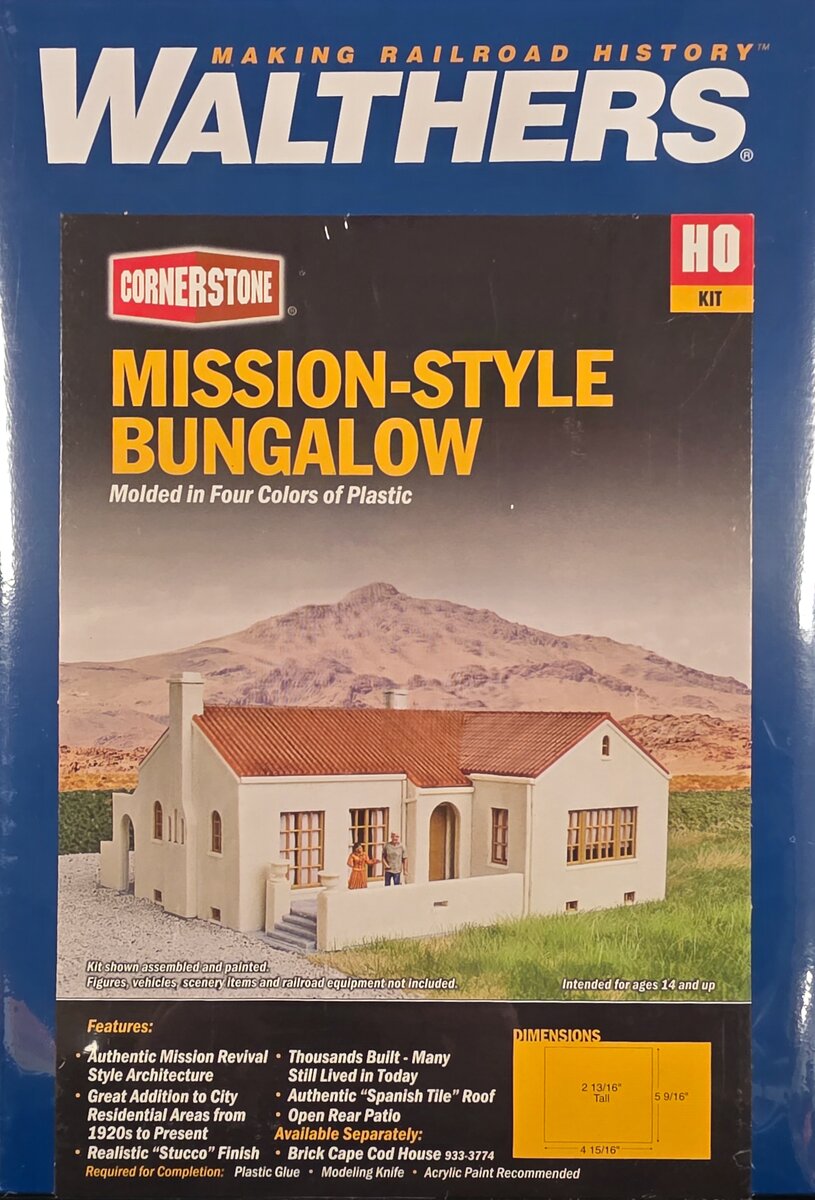 Walthers 933-3785 HO Mission-Style Bungalow Building Kit