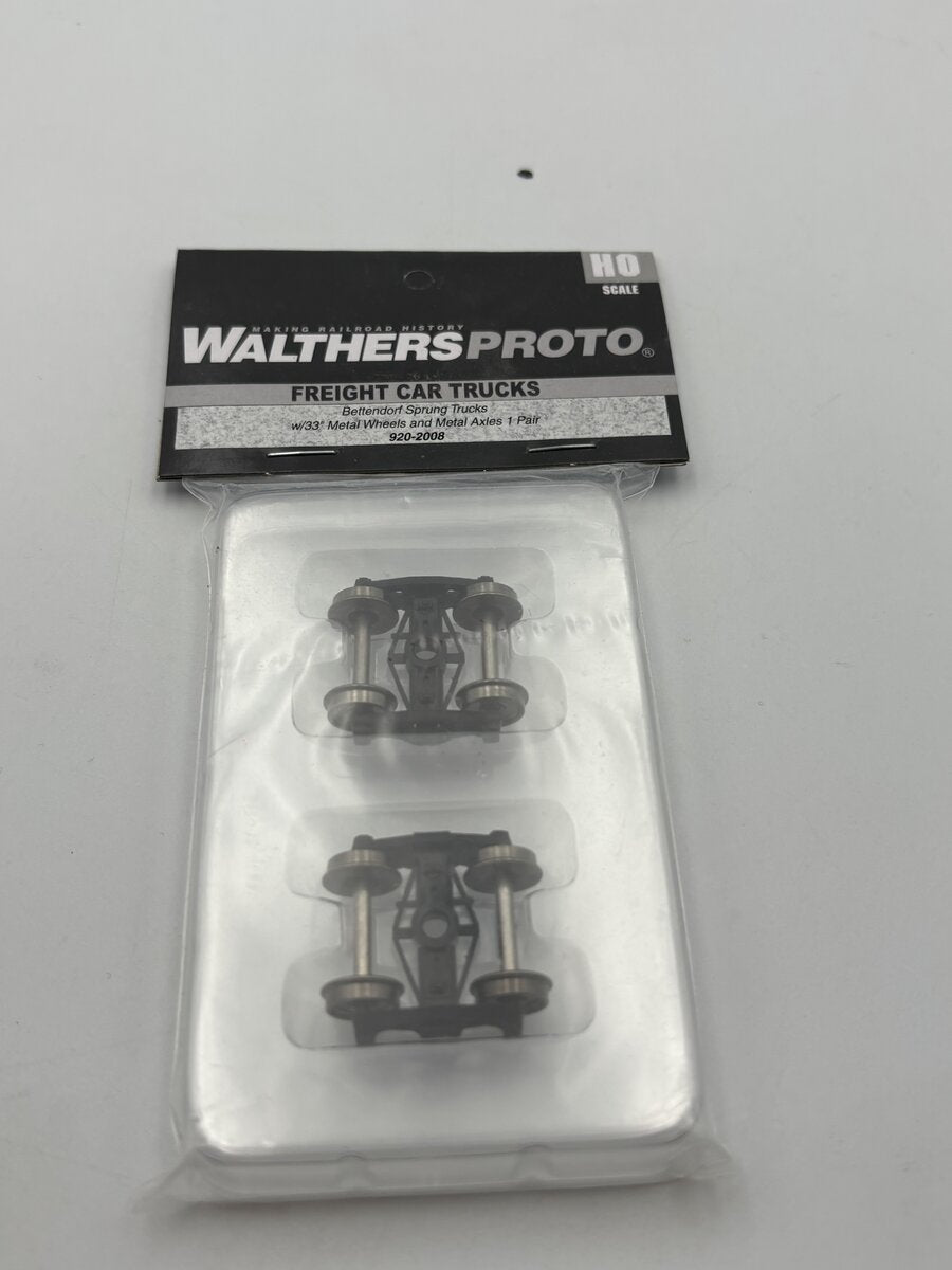 Walthers 920-2008 HO Sprung Trucks W/33" Metal Wheels & Axles (Pack of 2)
