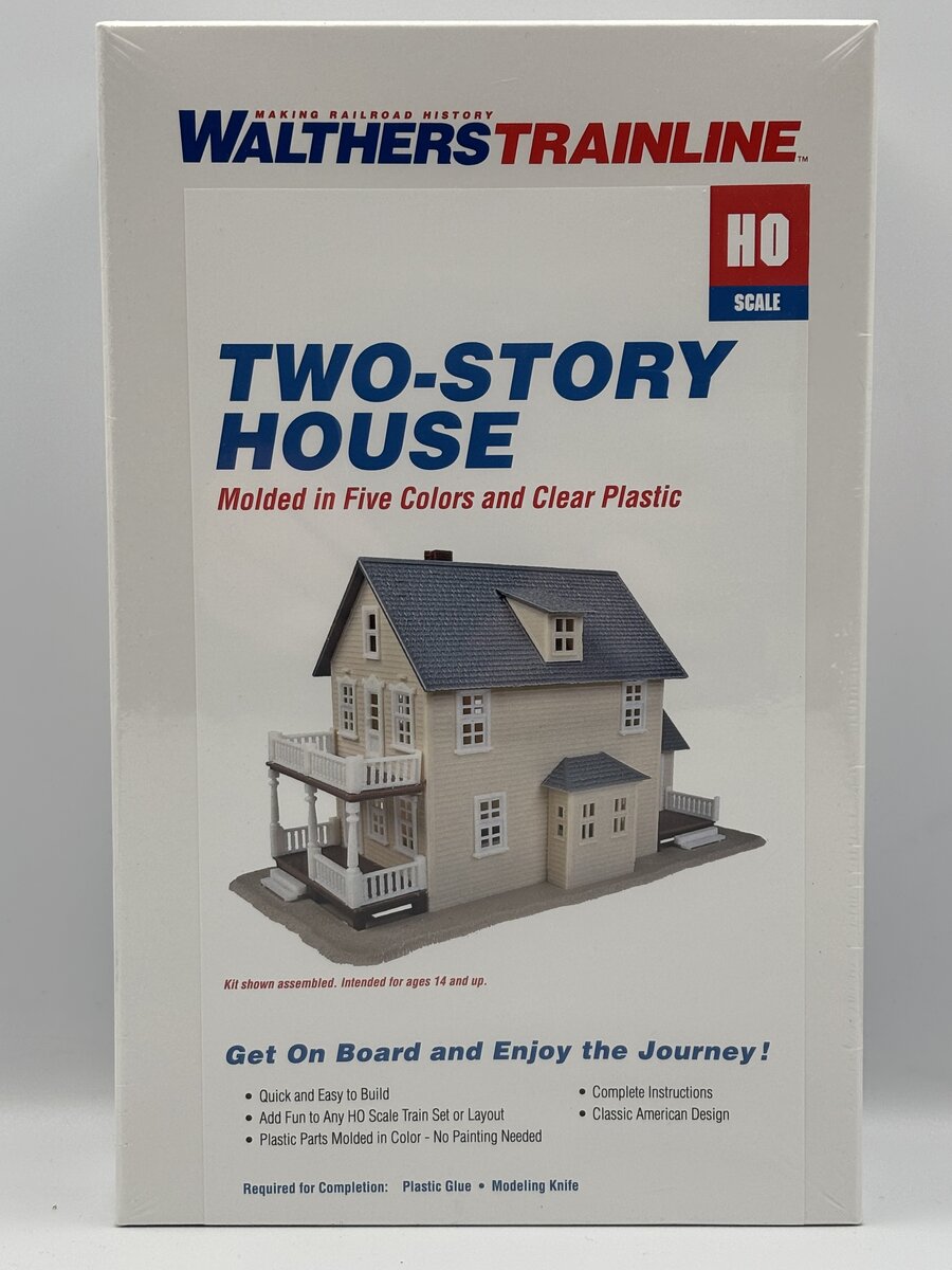 Walthers 931-901 HO Scale Two-Story House Plastic Building Kit
