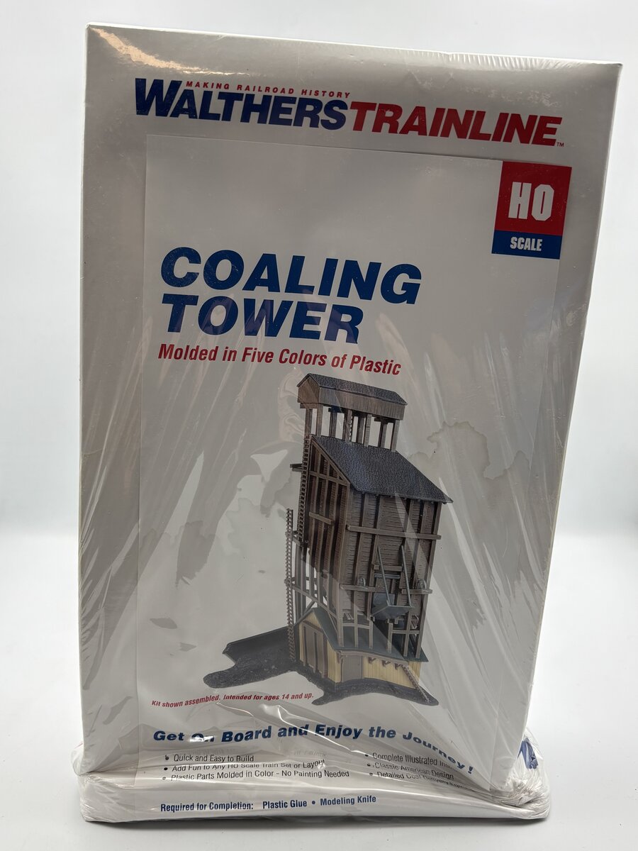 Walthers 931-910 HO Scale TrainLine Coaling Tower 6 x 6" Plastic Kit
