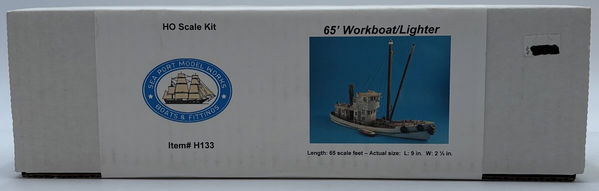 Sea Port Model Works H133 HO Workboat Lighter Kit Waterline