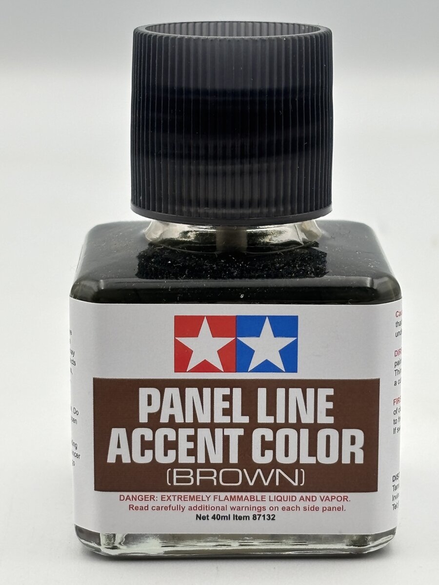 Tamiya 87132 Brown Panel Line Accent Color - 40 ml Bottle