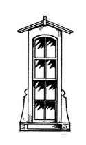 Scale Structures 2270 HO Tall 8-Lite Victorian Window (Metal Casting)