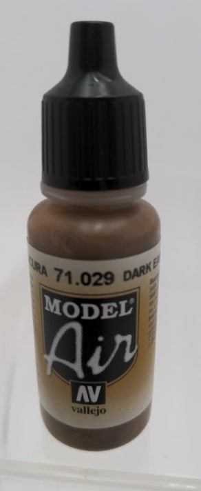 Vallejo Paint 71029 Dark Earth Model Air Matte Acrylic Paint - 17 ml. Bottle