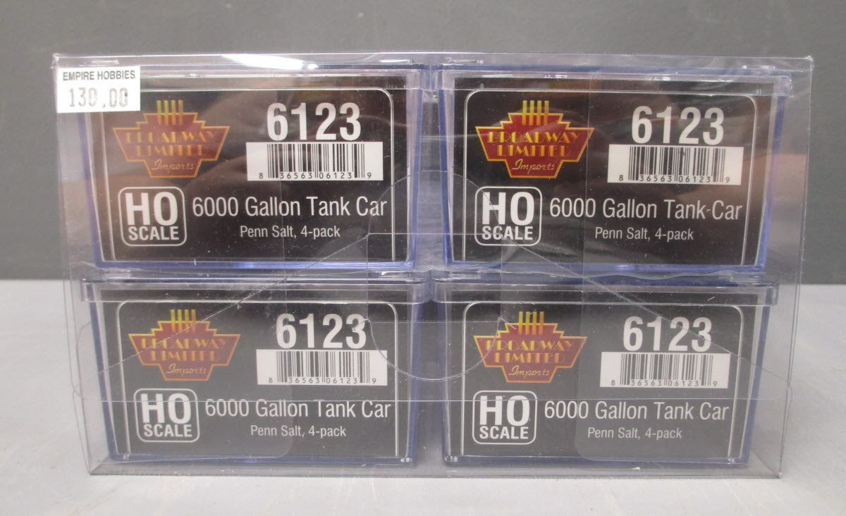Broadway Limited 6123 HO Penn Salt ACF Type 6,000-Gallon Tank Car (Pack of 4)
