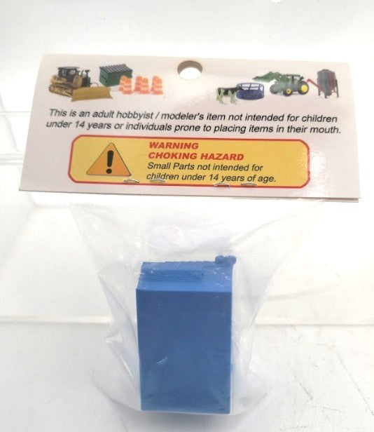 3D to Scale 50-230-BL 1:50 / O Scale Blue Trash Dumpster W/Removable Black Lid