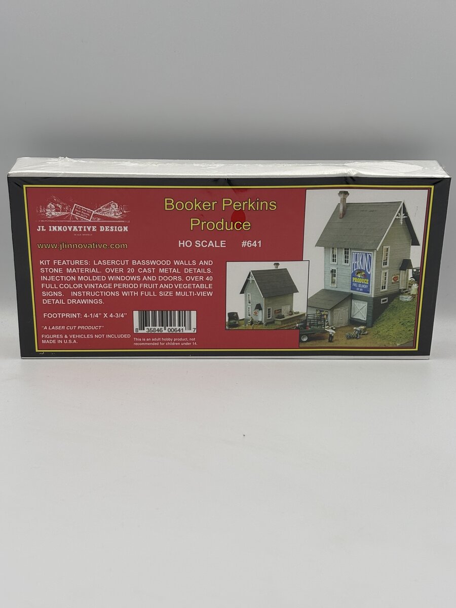 JL Innovative Design 641 HO Booker Perkins Produce Building Wooden Kit