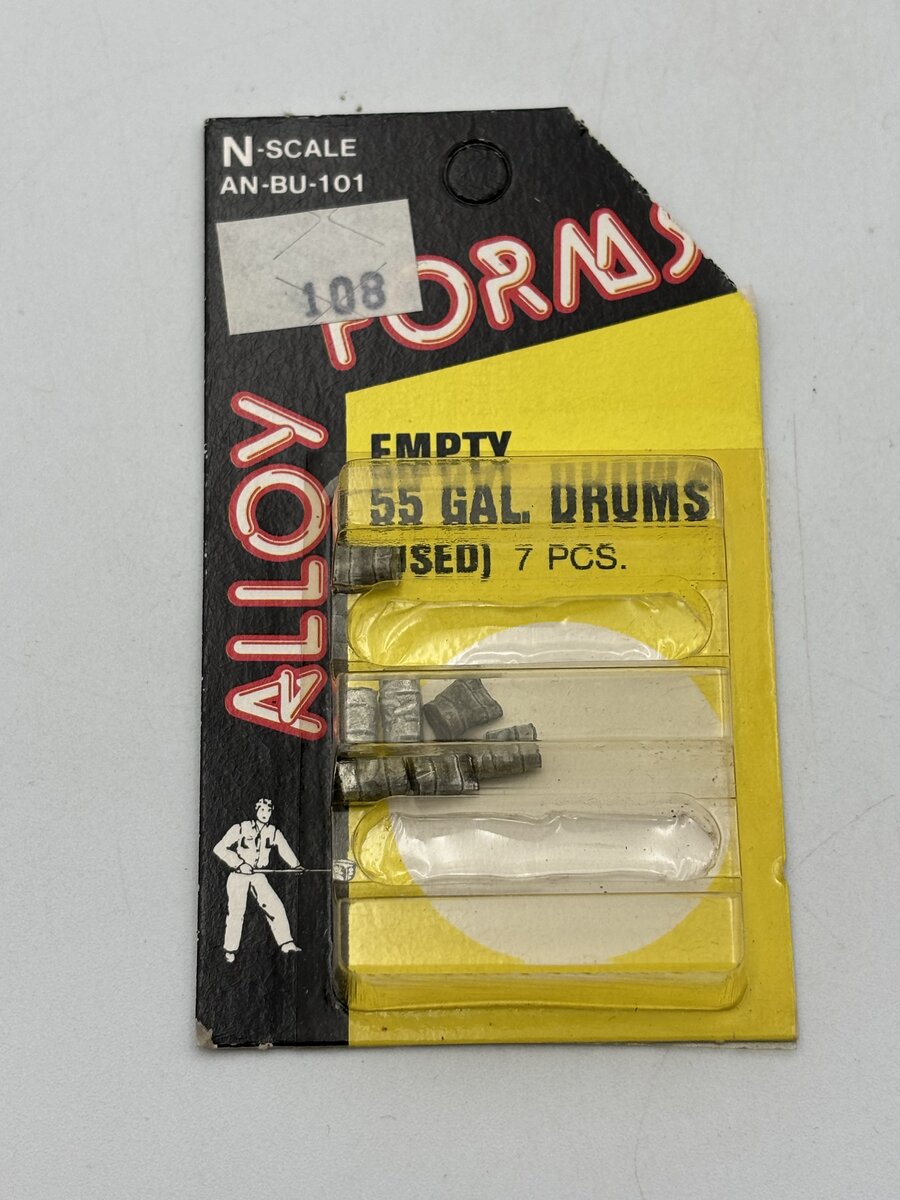 Alloy Forms AN-BU-101 N Unpainted Empty 55 Gallon Drums (Pack of 7)