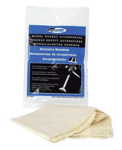 Estes 2274 Model Rocket Recovery Wadding Nasa Padding Cotton Rocketry