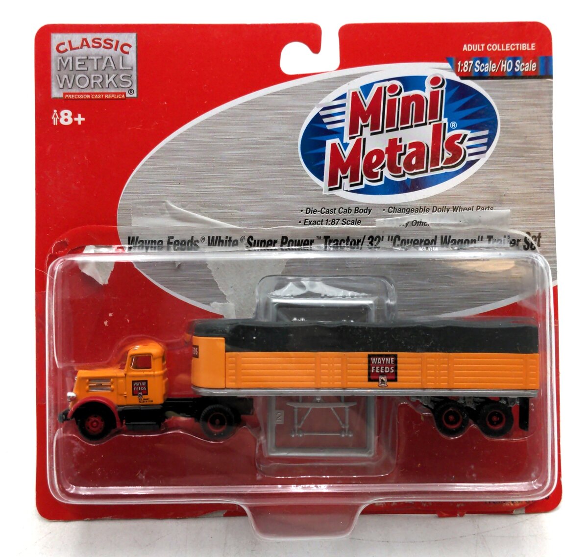 Classic Metal Works 31130 HO Mini Metals Wayne Feeds Super Power Tractor/Trailer