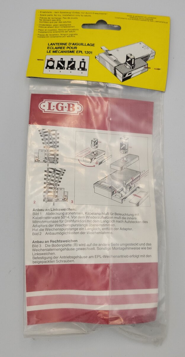 LGB 1204 G Scale EPL Track Switch Controller Lighted Rotating Points Lantern