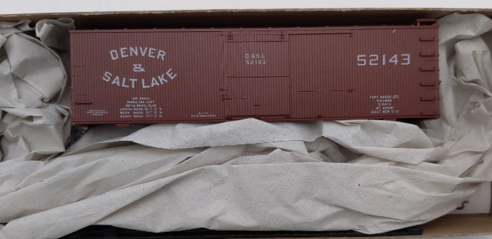 Accurail 1408 HO Denver & Salt Lake 36' Double Sheath Boxcar # 52143 Kit