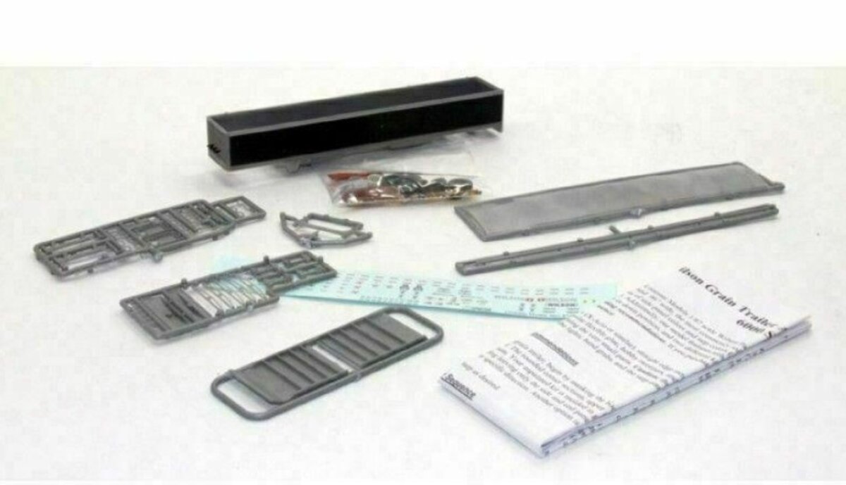 Lonestar Models 6031 HO Wilson 43'' Grain Trailer Black Side Silver Tarp Kit