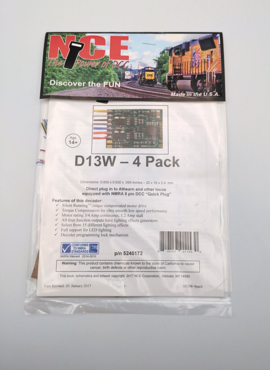 NCE 0172 D13W Decoder (Pack of 4)