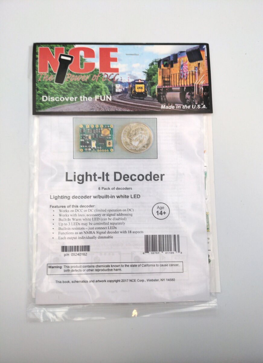NCE 0162 HO Light It Universal L+S Decoder Package (Pack of 6)