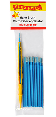 Flex-I-File N935003 Light Blue Small Tip Nano Brush w/Applicator (Pack of 24)