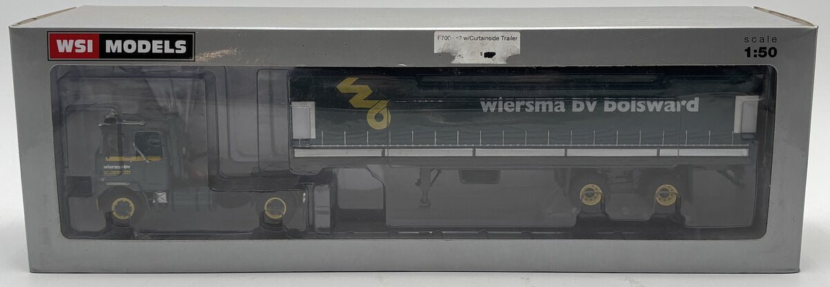 WSI 01-2262 1:50 Wiersma BV Mack F700 4x2 Classic Curtain Side Trailer-2 Axle