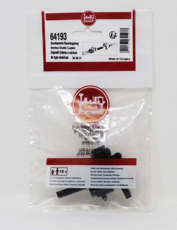 LGB 64193 G Scale American Knuckle Couplers (Pack of 2)