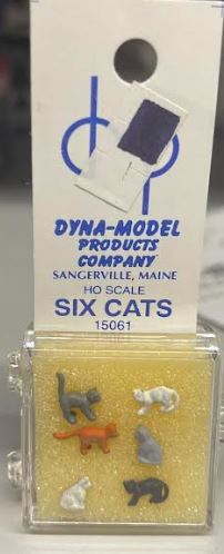 Dyna-Model 15061 HO Scale Cat Figures (Set of 6)