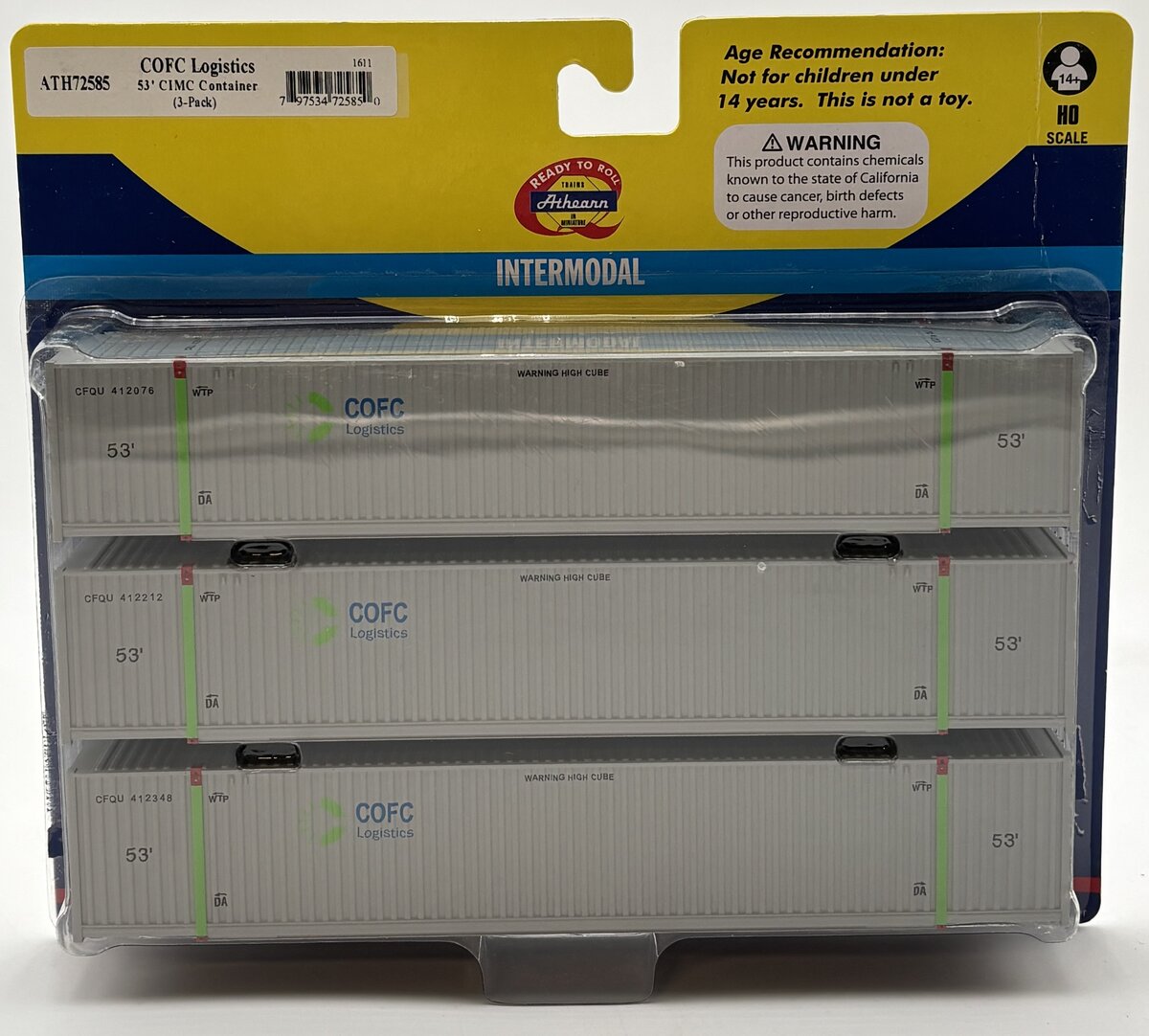 Athearn 72585 HO COFC Logistics 53' CIMC Container Ready-to-Run #1 (3)