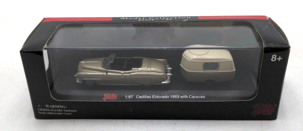 Malibu International 06000 HO Gold 1953 Cadillac Eldorado with Caravan