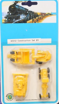 Bachmann 42512 N Construction Equipment Set #1 (Set of 3)