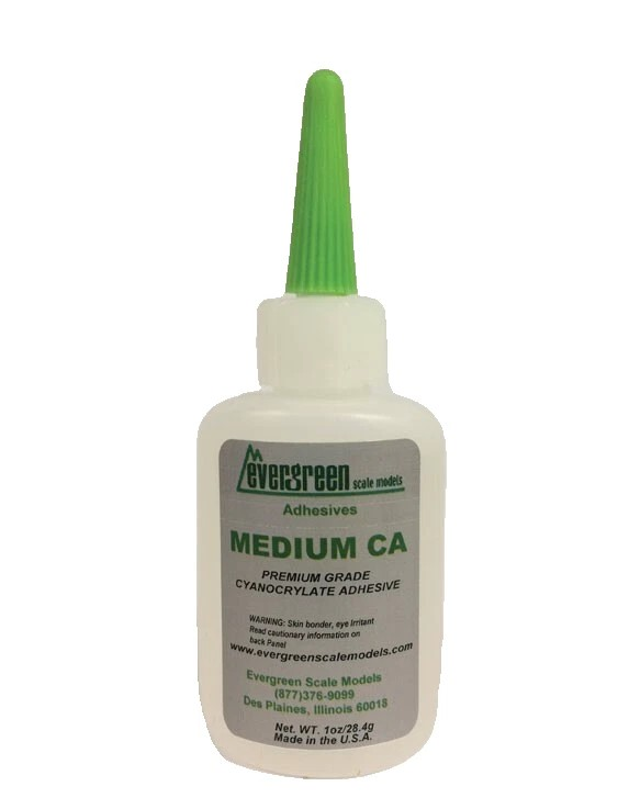 Evergreen Scale Models 65-5 Medium CA Adhesives - 1 oz. Bottles (Pack of 12)