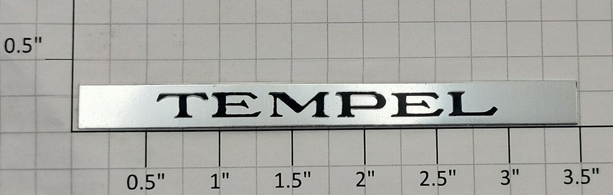 Lionel 422-2 Nickel Tempel Nameplate - Self Adhesive