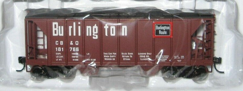 Bowser 42205 HO Chicago, Burlington & Quincy 70 Ton 2 Bay Hopper Car #181766