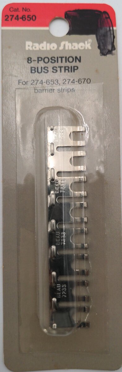 Radio Shack 274-650 8-Position Bus Strip (For 274-653, 274-670 Barrier Strip)