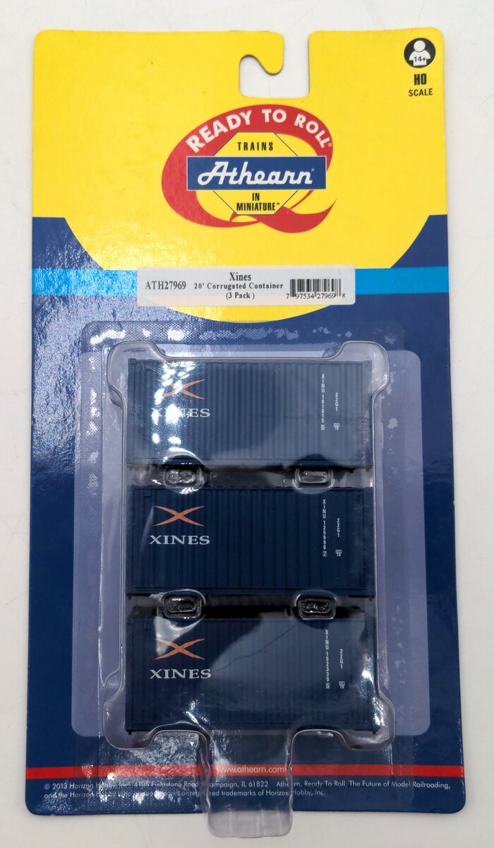 Athearn 27969 HO Scale Xines 20' Corrugated Container (Pack of 3)
