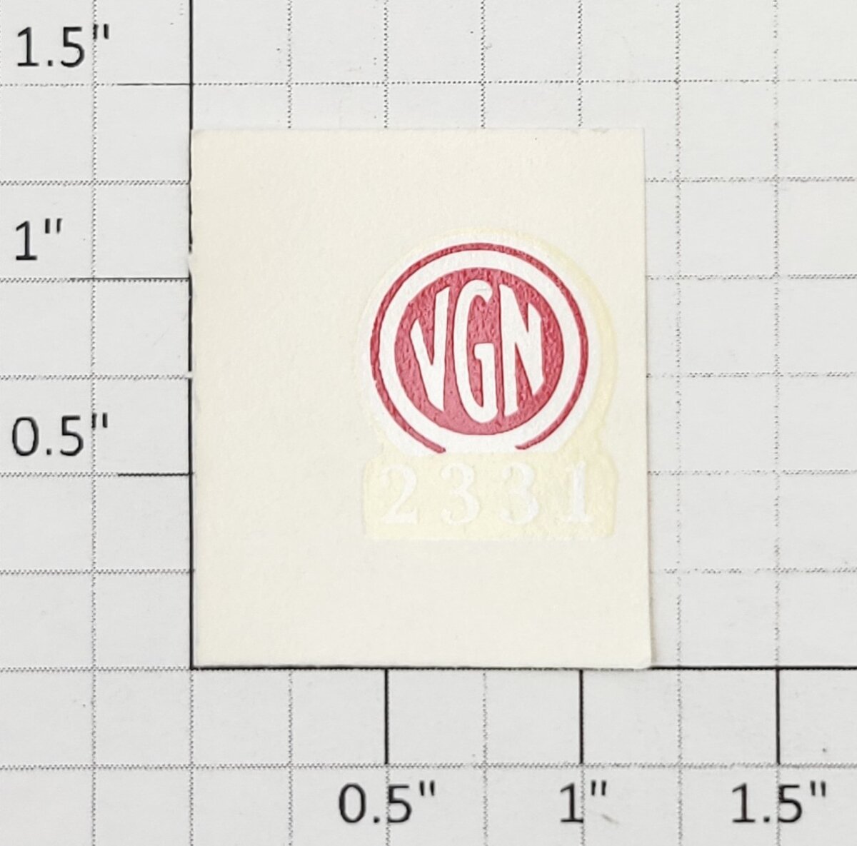 Lionel 2331-14 VGN #2331 Water Soluable Decal