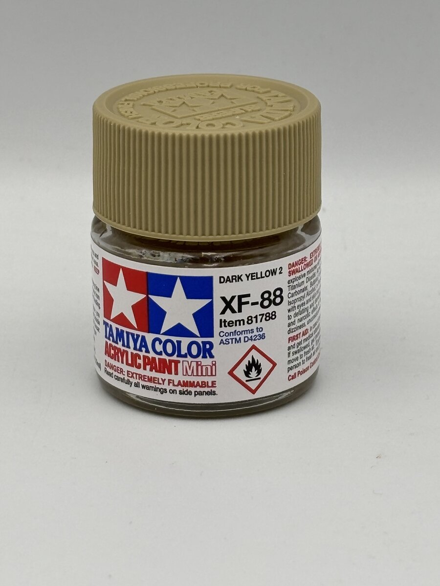 Tamiya 81788 XF-88 Dark Yellow 2 Acrylic Mini Paint 10 ml Bottle