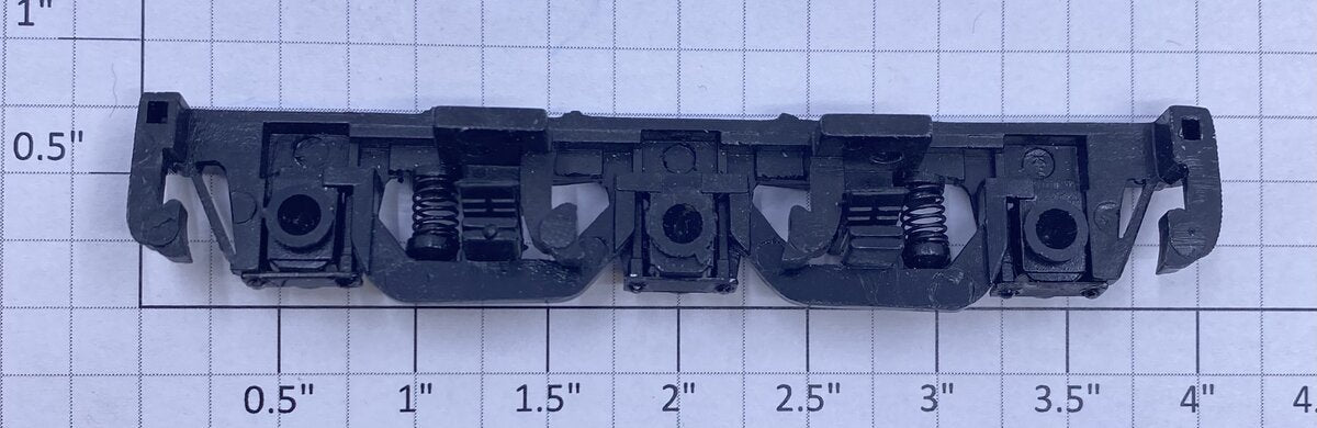Lionel 8000-8013X Black 3-Axle Diecast Truck Side